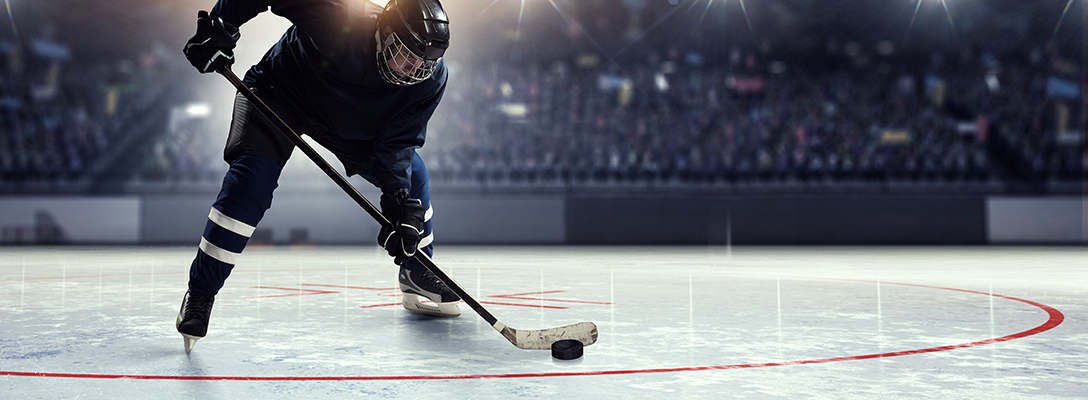 Man Playing Hockey in Las Vegas