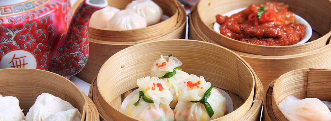 Assorted Dim Sum in Bamboo Steamers