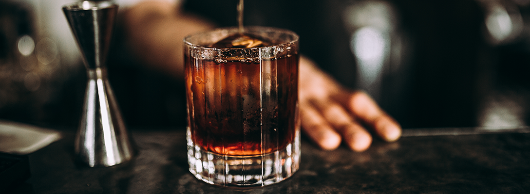 Bartender Creating Old Fashioned Casino Cocktails