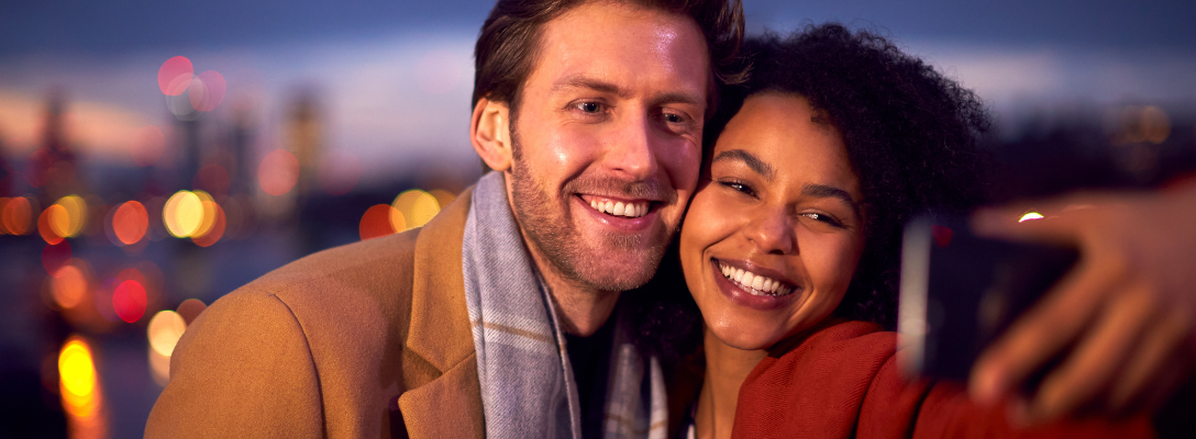 Couple Doing Winter Date Night in Las Vegas