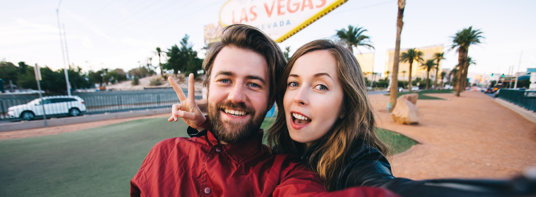 Couple Taking Selfie on Las Vegas Staycation