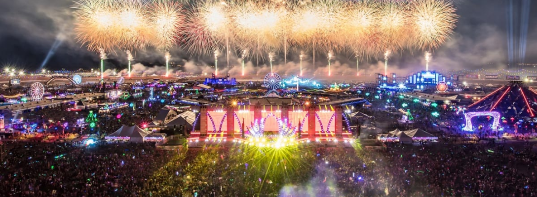 EDC Las Vegas Music Festival at Night