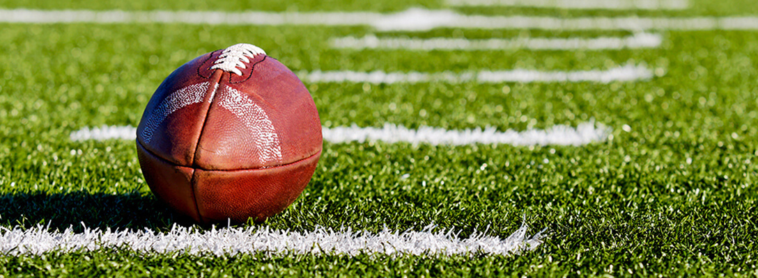 Football on Field for Championship Game