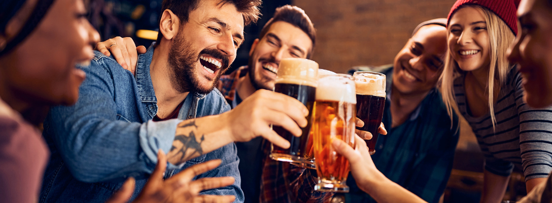 Friends Toasting to Oktoberfest in Las Vegas