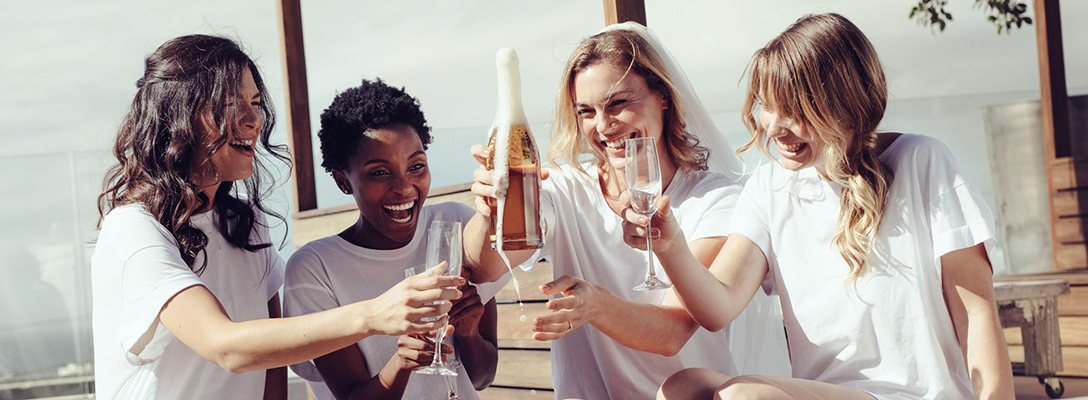 Girlfriends Celebrating a Bachelorette Party in Las Vegas