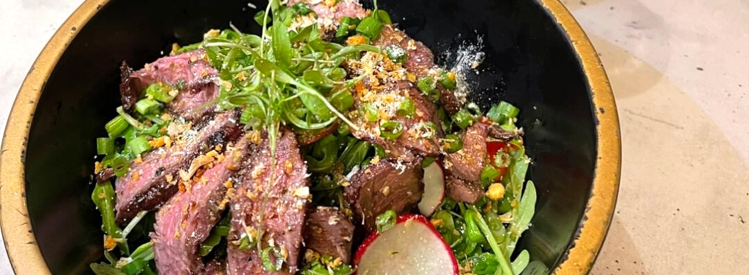 Healthy Steak Noodle Salad from 8 East Las Vegas