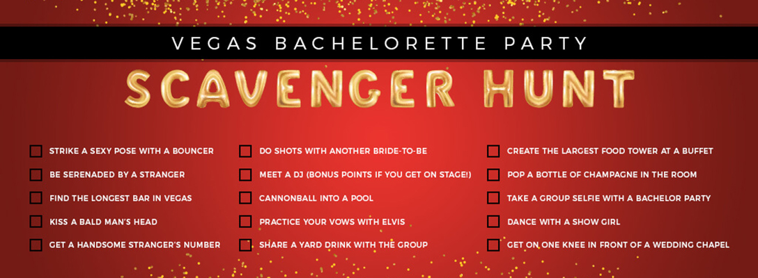 Las Vegas Bachelorette Party Itinerary Scavenger Hunt Checklist