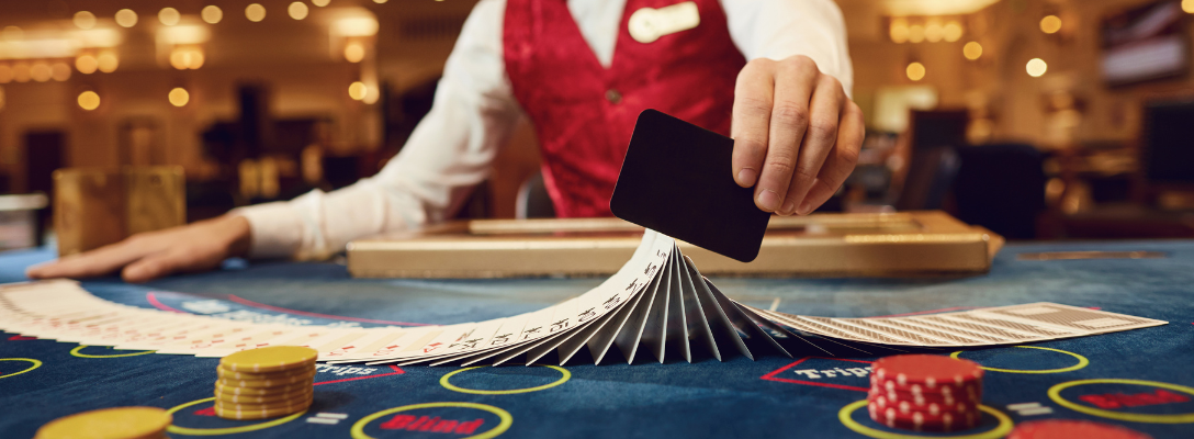 Las Vegas Casino Dealer at Table