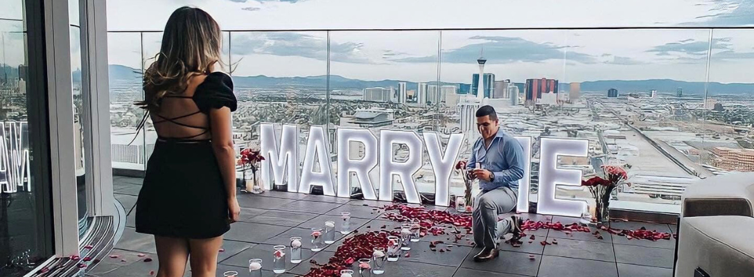 Las Vegas Proposal at Legacy Club Rooftop Bar