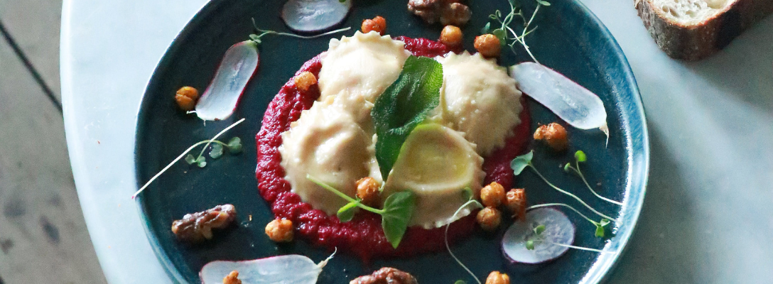 Ravioli at High-End Restaurant in Las Vegas