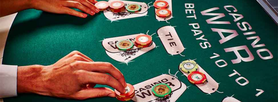People Playing Casino War Card Game in Las Vegas