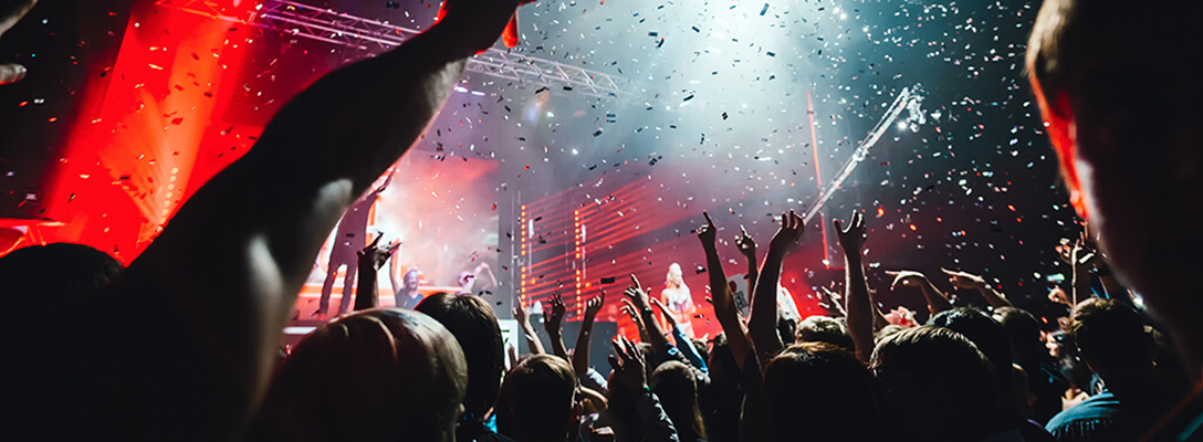 Crowd at Las Vegas Concert for Live Music on Labor Day Weekend