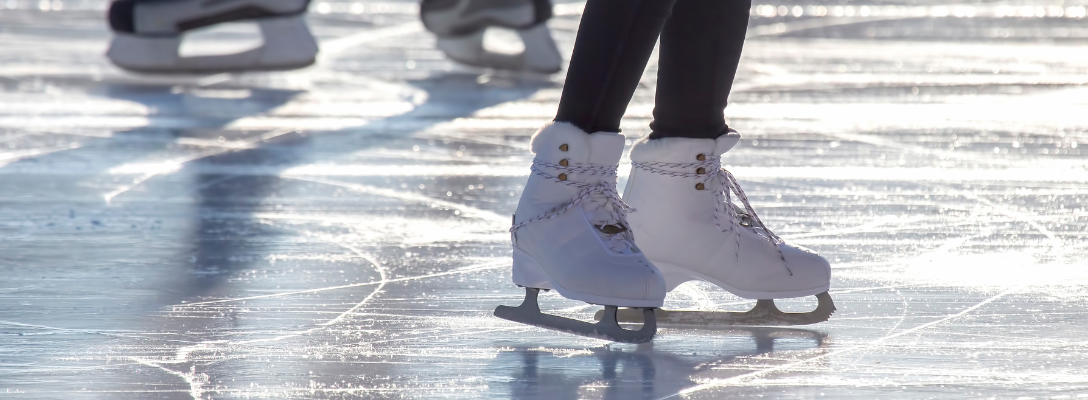 Person Ice Skating in Winter in Vegas