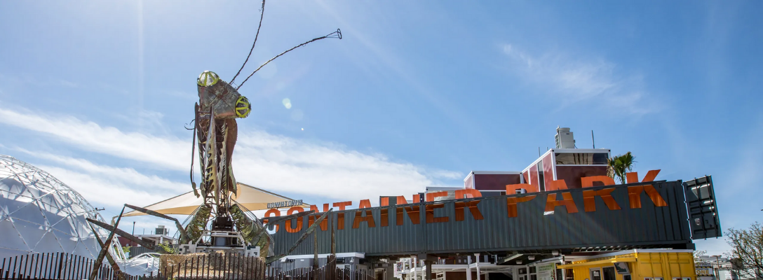 Praying Mantis Art at Downtown Las Vegas Container Park