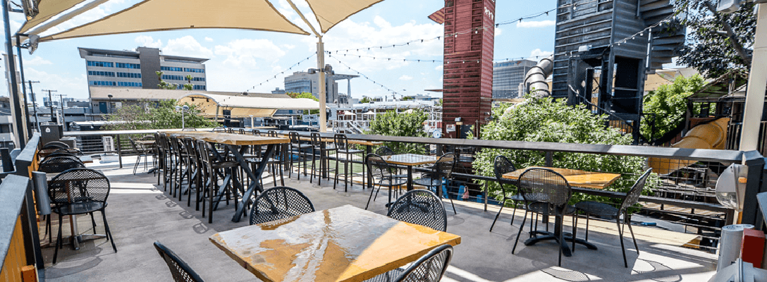 Rooftop view at Oak & Ivy Bar in Downtown Las Vegas