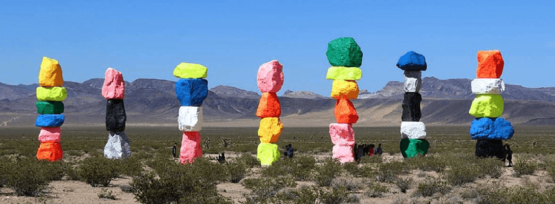 Seven Magic Mountains attraction found in Las Vegas