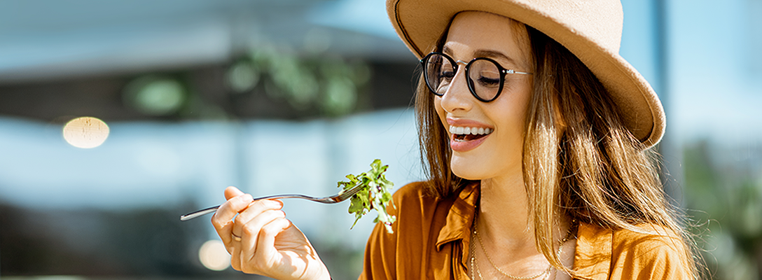 Woman Eating Healthy Meal for Las Vegas Health