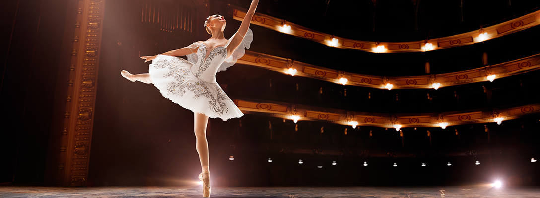 Ballerina Performing at Las Vegas Christmas Event